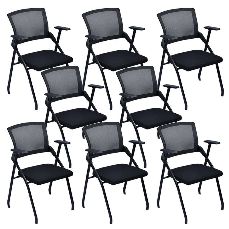 Modern Breathable AirGrid Arm Chair Microfiber Black Conference Office Chair