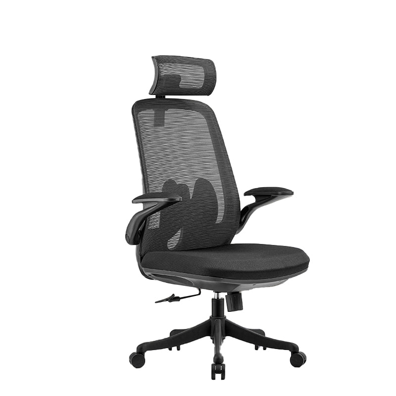 Modern Desk Chair Mesh Ergonomic Chair High-Back Chair in Black