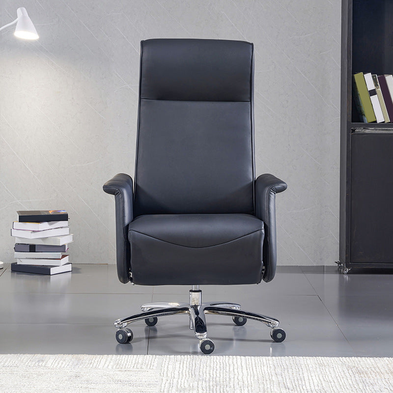 31" Wide Contemporary Managers Chair Black Leather Executive Chair