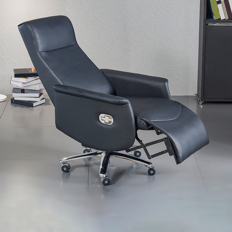 31" Wide Contemporary Managers Chair Black Leather Executive Chair