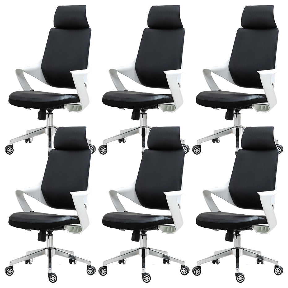 Contemporary Office Chair Fixed Arms Adjustable Seat Height Managers Chair