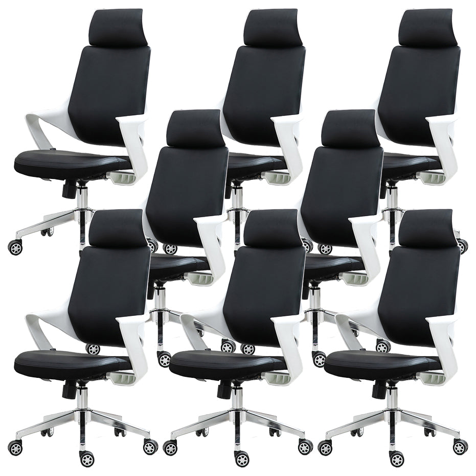 Contemporary Office Chair Fixed Arms Adjustable Seat Height Managers Chair