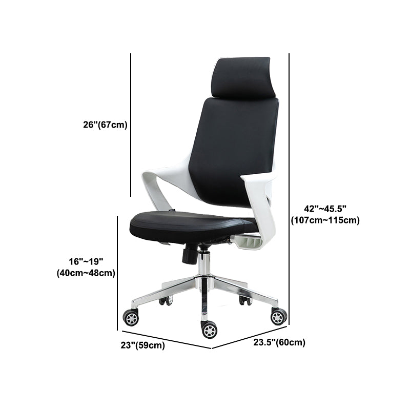 Contemporary Office Chair Fixed Arms Adjustable Seat Height Managers Chair