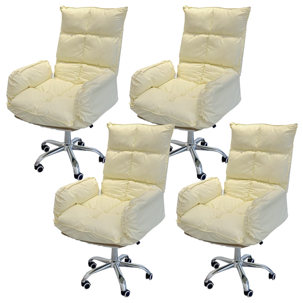 28" Wide Contemporary Office Chair Yellow Upholstered Desk Chair