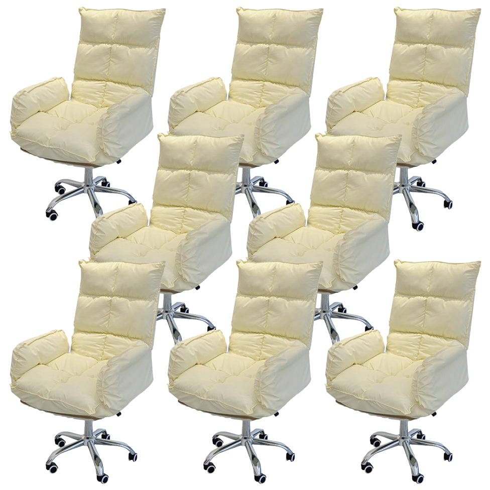 28" Wide Contemporary Office Chair Yellow Upholstered Desk Chair