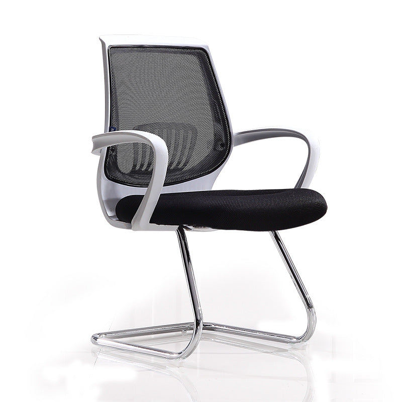 Contemporary Arm Chair Lumbar Support Fixed Arms Office Chair