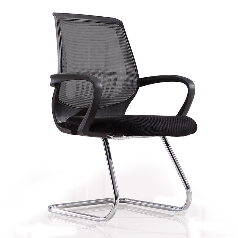 Contemporary Arm Chair Lumbar Support Fixed Arms Office Chair