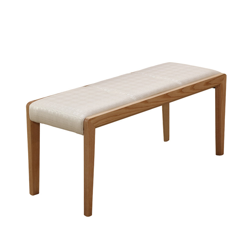 Wooden Bench Mid-Century Modern Solid Wood Seating Bench for Dining Room