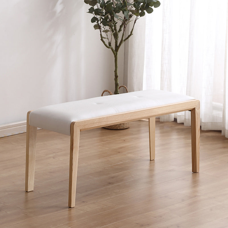 Wooden Bench Mid-Century Modern Solid Wood Seating Bench for Dining Room