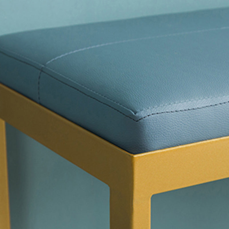 Contemporary Upholstered Seating Bench Bedroom Ottoman Bench in Blue with Legs