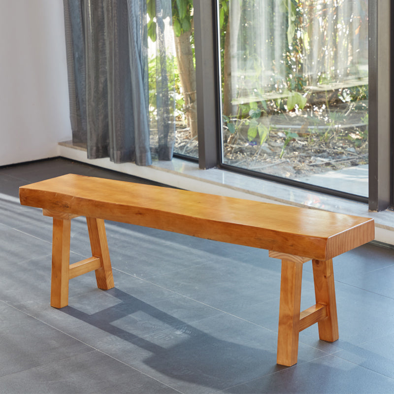 11.7-inch Width Modern Seating Bench Solid Wood Rectangle Bench