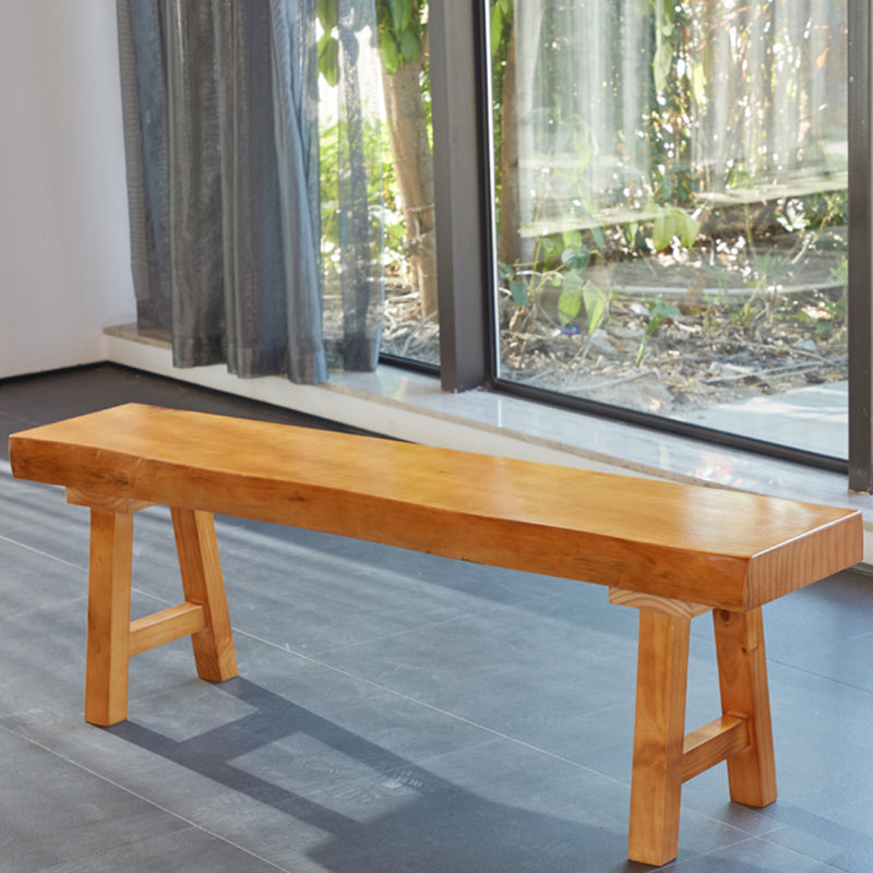 11.7-inch Width Modern Seating Bench Solid Wood Rectangle Bench