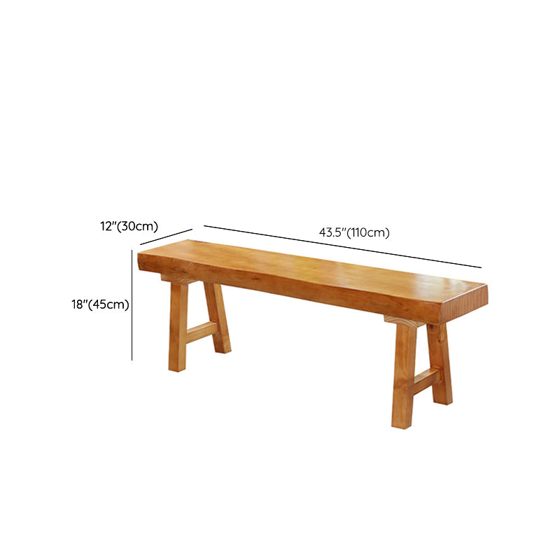 11.7-inch Width Modern Seating Bench Solid Wood Rectangle Bench