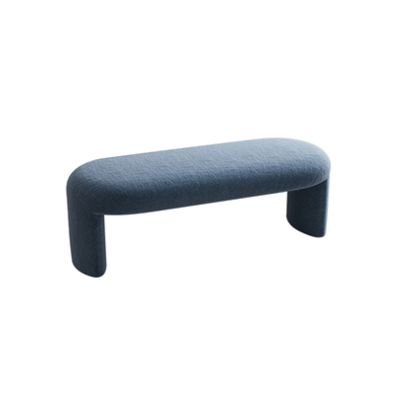 Contemporary Upholstered Bench Bedroom Ottoman Seating Bench 15.7" Height with Legs