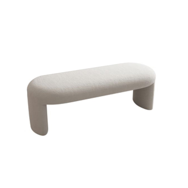 Contemporary Upholstered Bench Bedroom Ottoman Seating Bench 15.7" Height with Legs