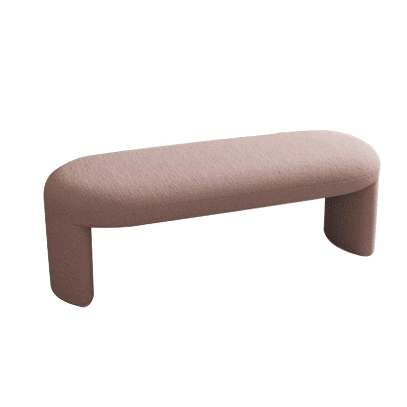 Contemporary Upholstered Bench Bedroom Ottoman Seating Bench 15.7" Height with Legs