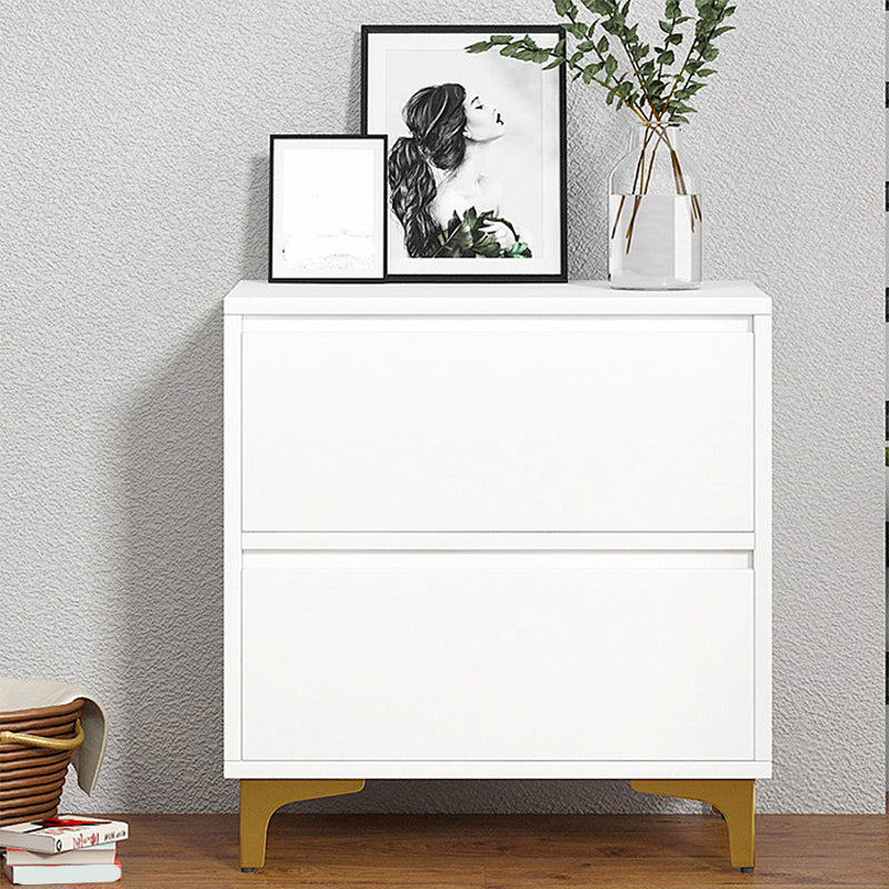 Modern & Contemporary Wooden Accent Chest with Straight Metal Legs