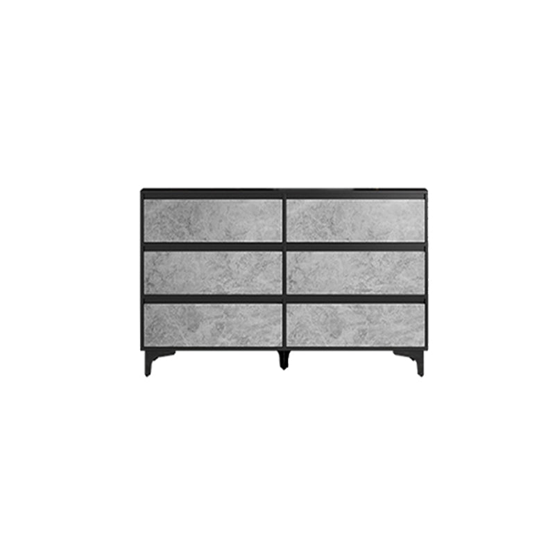 Contemporary Wooden Accent Chest with Metal Straight Legs and Drawers