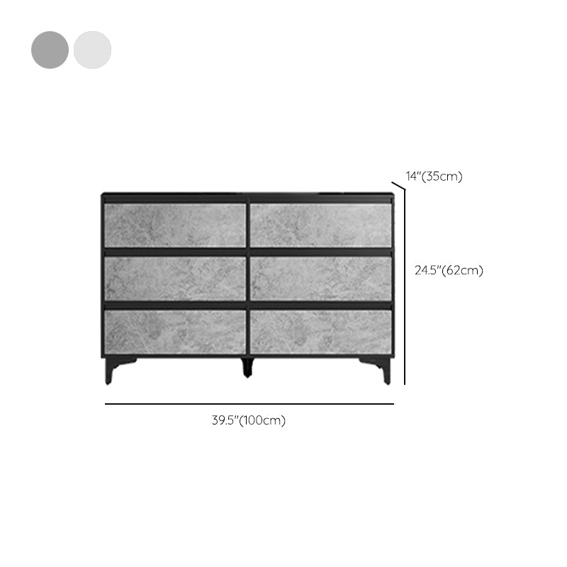 Contemporary Wooden Accent Chest with Metal Straight Legs and Drawers