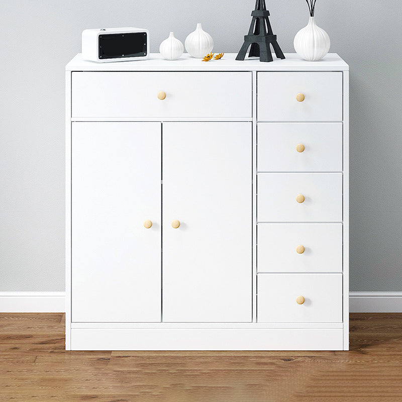 Contemporary Accent Cabinet with 6 Drawers in Wood Storage Cabinet