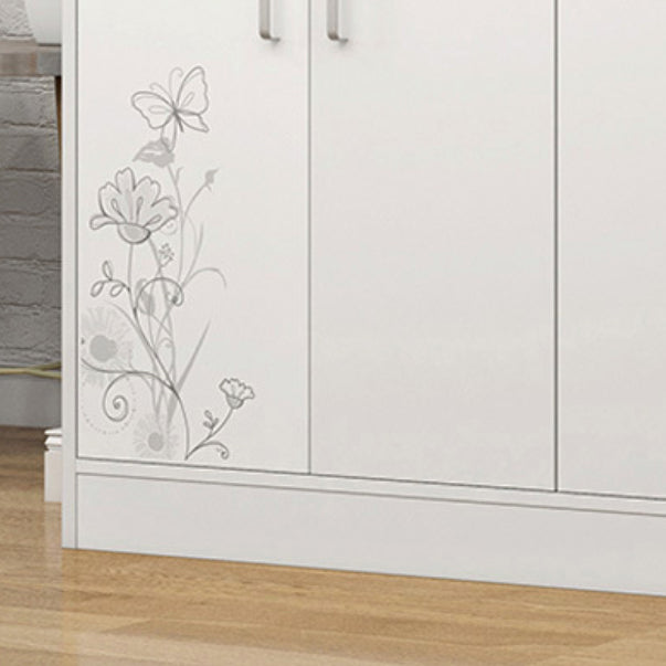 Contemporary Accent Cabinet with 2 Drawers and 4 Wooden Doors