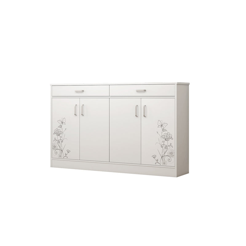 Contemporary Accent Cabinet with 2 Drawers and 4 Wooden Doors