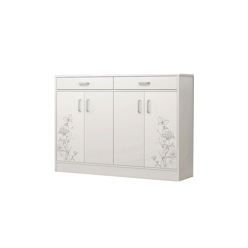 Contemporary Accent Cabinet with 2 Drawers and 4 Wooden Doors