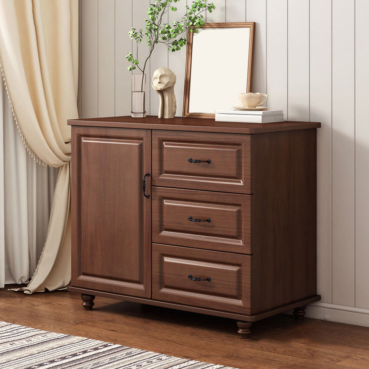 Mid-Century Modern Accent Cabinet with Wooden Drawers and Doors