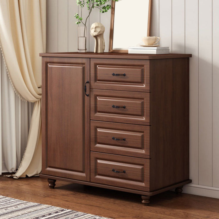 Mid-Century Modern Accent Cabinet with Wooden Drawers and Doors