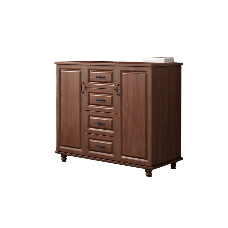 Mid-Century Modern Accent Cabinet with Wooden Drawers and Doors