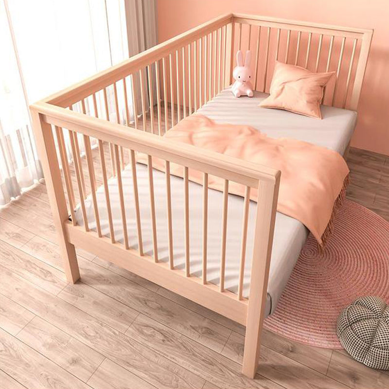 Modern & Contemporary Solid Wood with Guardrail No Theme Slat Beech Bed