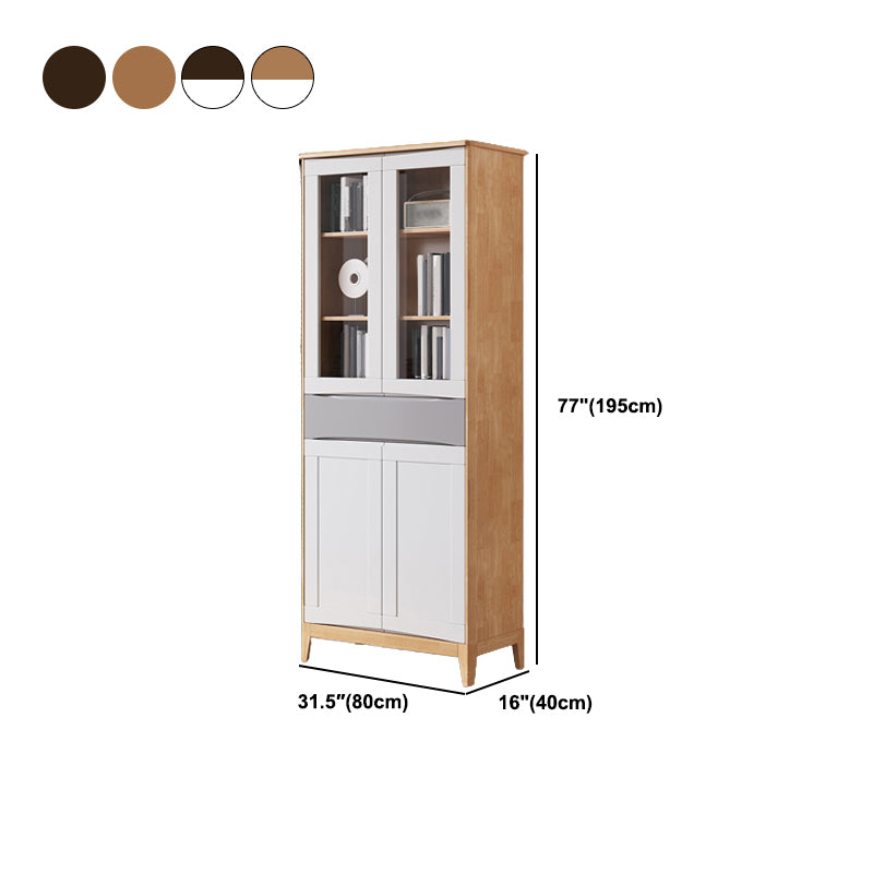 Scandinavian Oak Display Stand Standard 16" W Display Cabinet with Doors