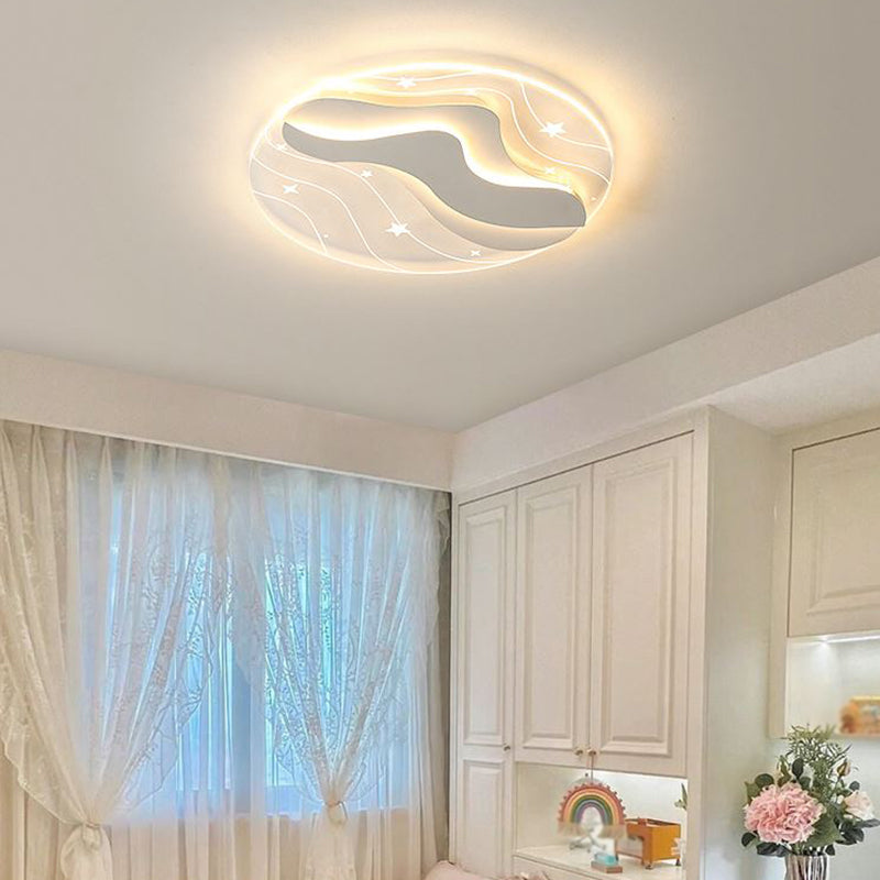 White LED Ceiling Light Contemporary Flush Mount Lighting for  Room