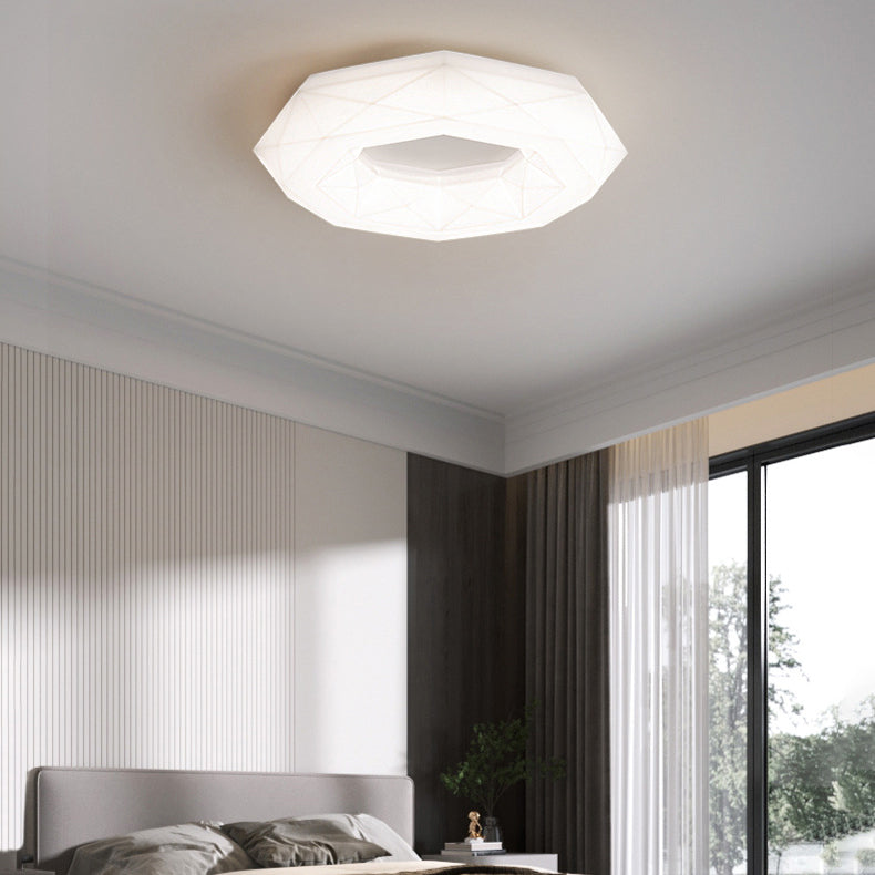 White Ceiling Light LED Modern Flush Mount Lighting for Kitchen Home