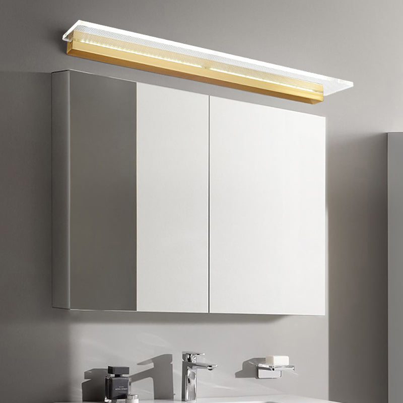 Contemporary Bath Bar Vanity Lighting Golden LED Light for Bathroom