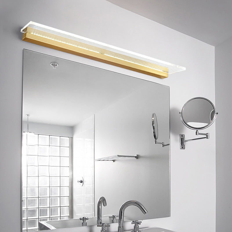 Contemporary Bath Bar Vanity Lighting Golden LED Light for Bathroom