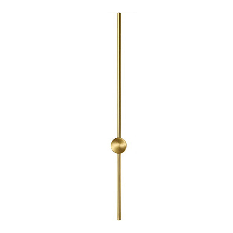 1-Light Linear Sconce Lights Modern Metal Wall Lighting Ideas in Gold