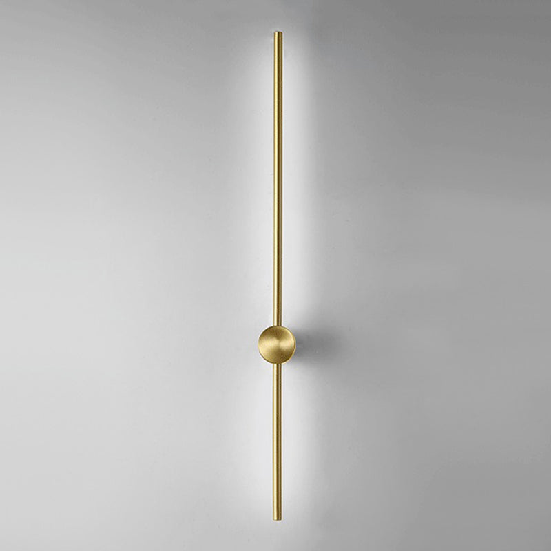 1-Light Linear Sconce Lights Modern Metal Wall Lighting Ideas in Gold