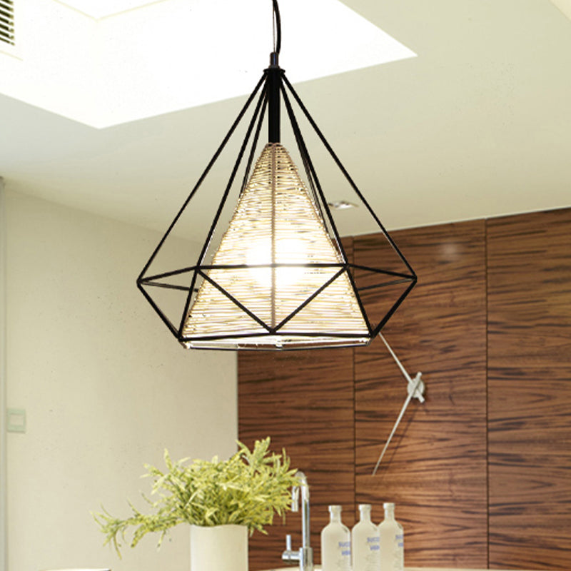 15 "/ 18" /19,5 "de large room de diamant pendentif suspendu moderne 1 lumière beige suspendue plafond plafond pour îlot de cuisine