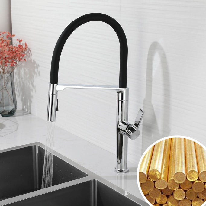 Modern Kitchen Faucet Copper Single Handle High Arc Kitchen Faucet