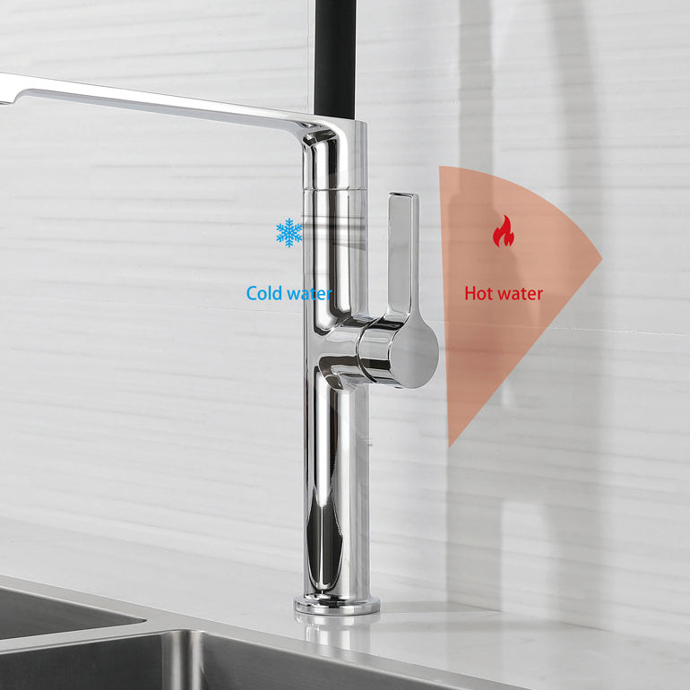 Modern Kitchen Faucet Copper Single Handle High Arc Kitchen Faucet