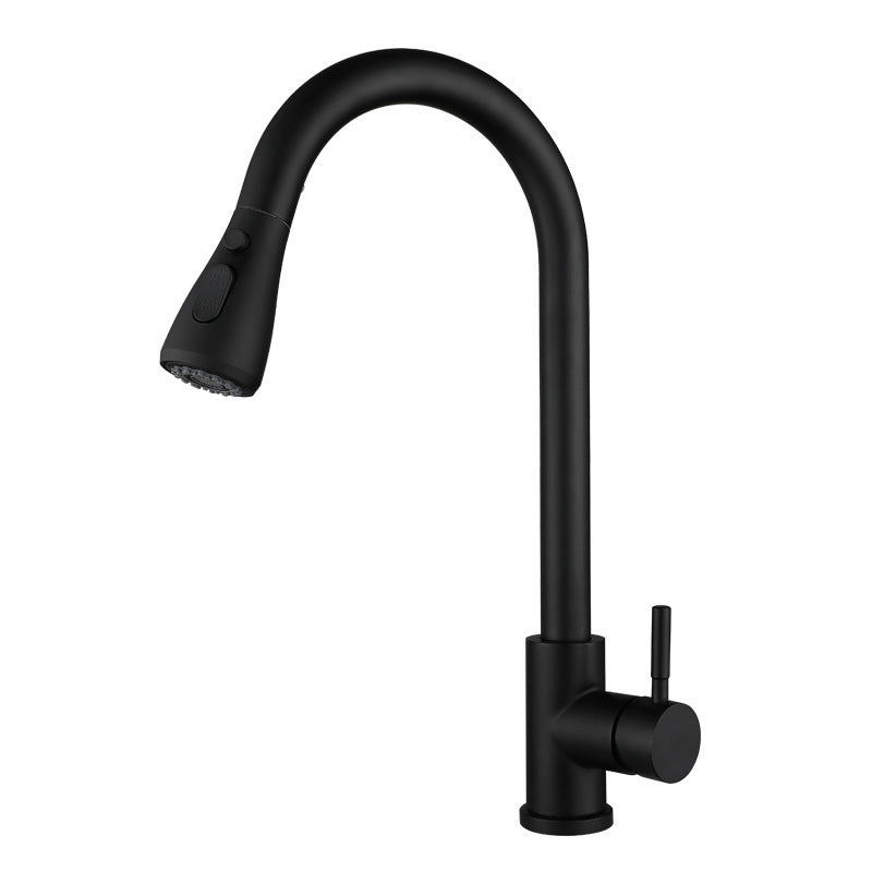 Modern Kitchen Faucet Stainless Steel Single Handle High Arc Retractable Kitchen Faucet