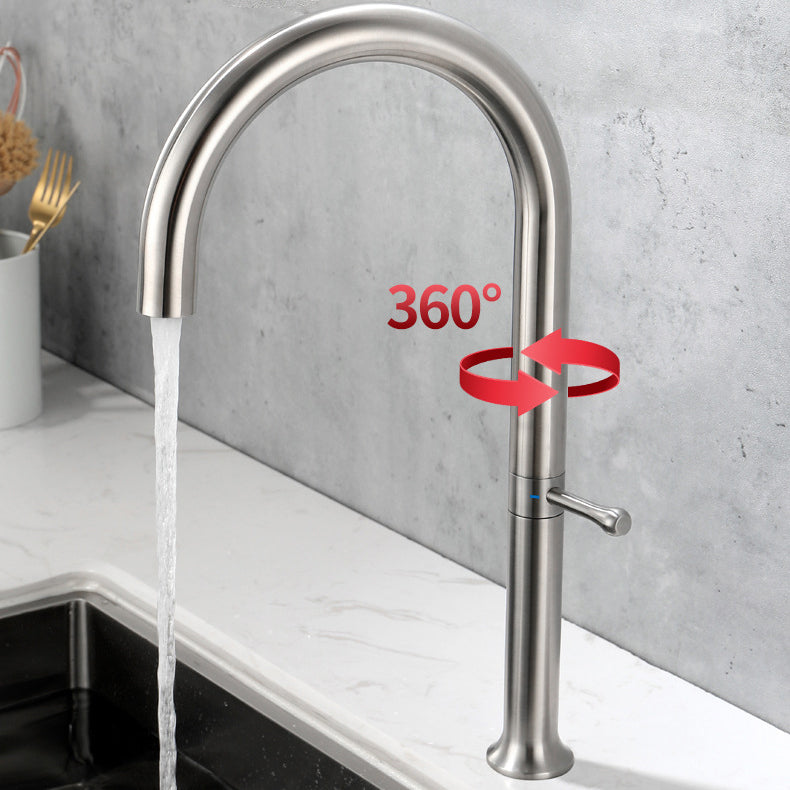 Modern Kitchen Faucet Stainless Steel Single Handle High Arc Kitchen Faucet