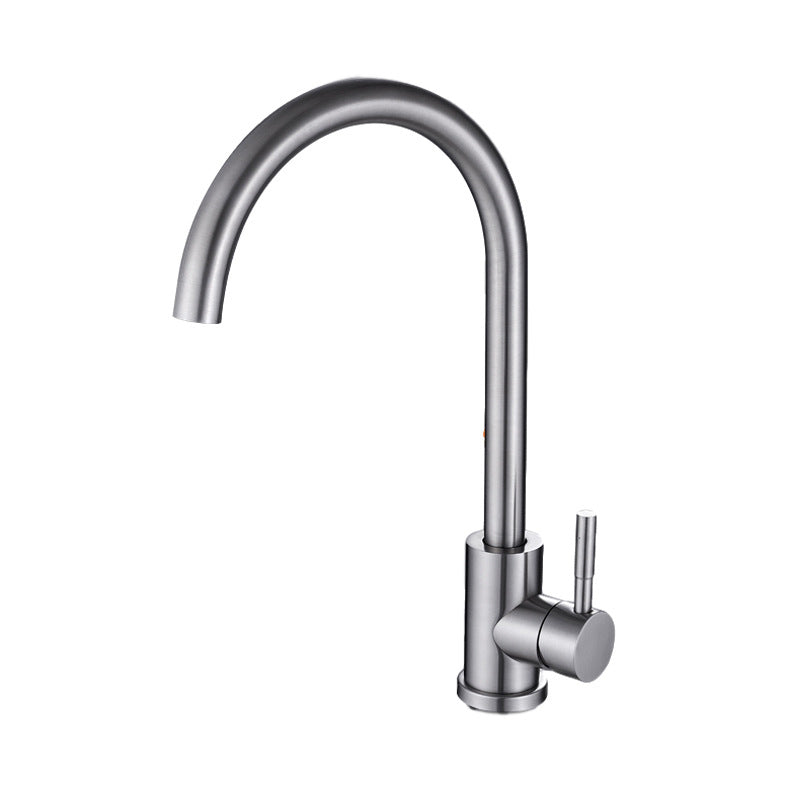 Modern Bar Faucet Stainless Steel with Handles and Supply Lines High Arch Kitchen Faucet