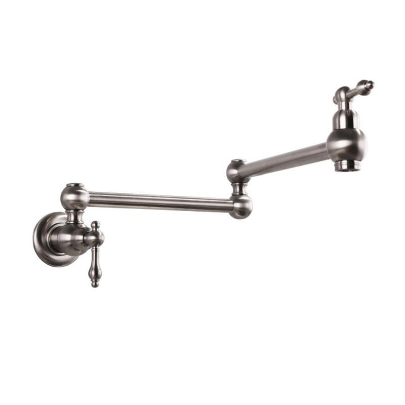 Contemporary Pull Down Wall Mounted Double Handles Pot Filler Low Profile Filler