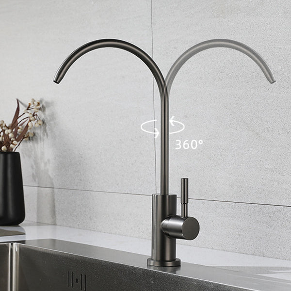 Pull Down 1-Hold Single Handle Kitchen Faucet High Arch Water Filler