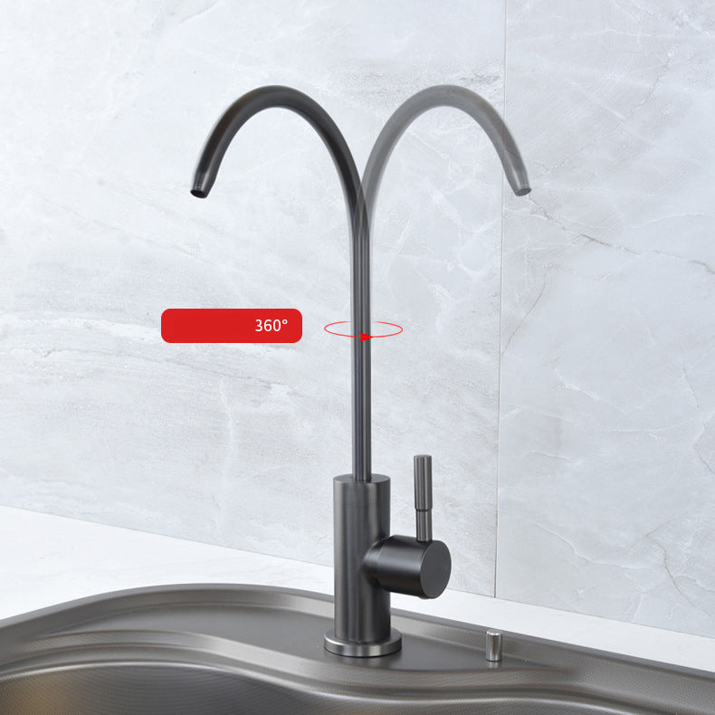 Pull Down 1-Hold Single Handle Kitchen Faucet High Arch Water Filler