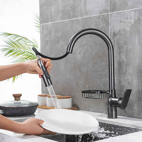 Modern Pull Down Kitchen Faucet Single Handle Faucet with Pull Out Sprayer