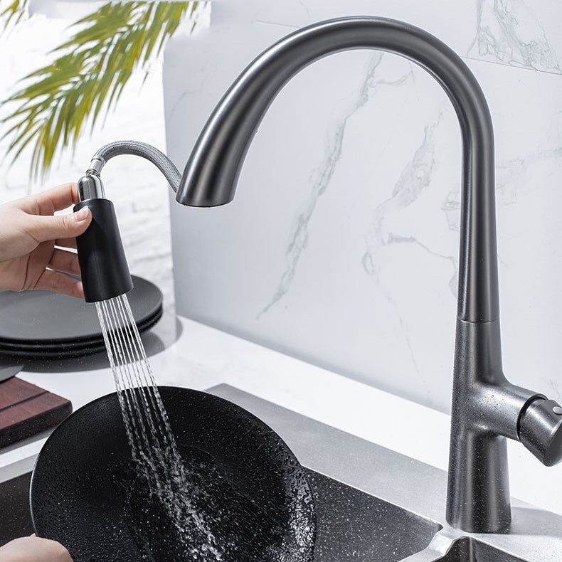 Modern Pull Down Kitchen Faucet Single Handle Faucet with Pull Out Sprayer