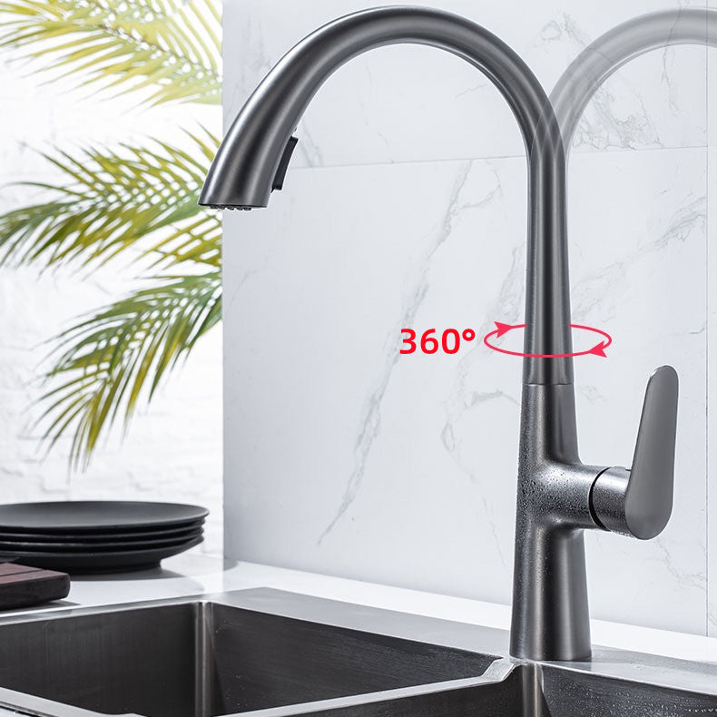 Modern Pull Down Kitchen Faucet Single Handle Faucet with Pull Out Sprayer